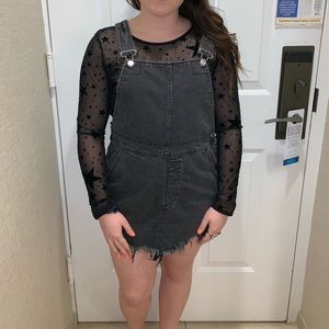 Free People Black Denim Overall Dress!!!